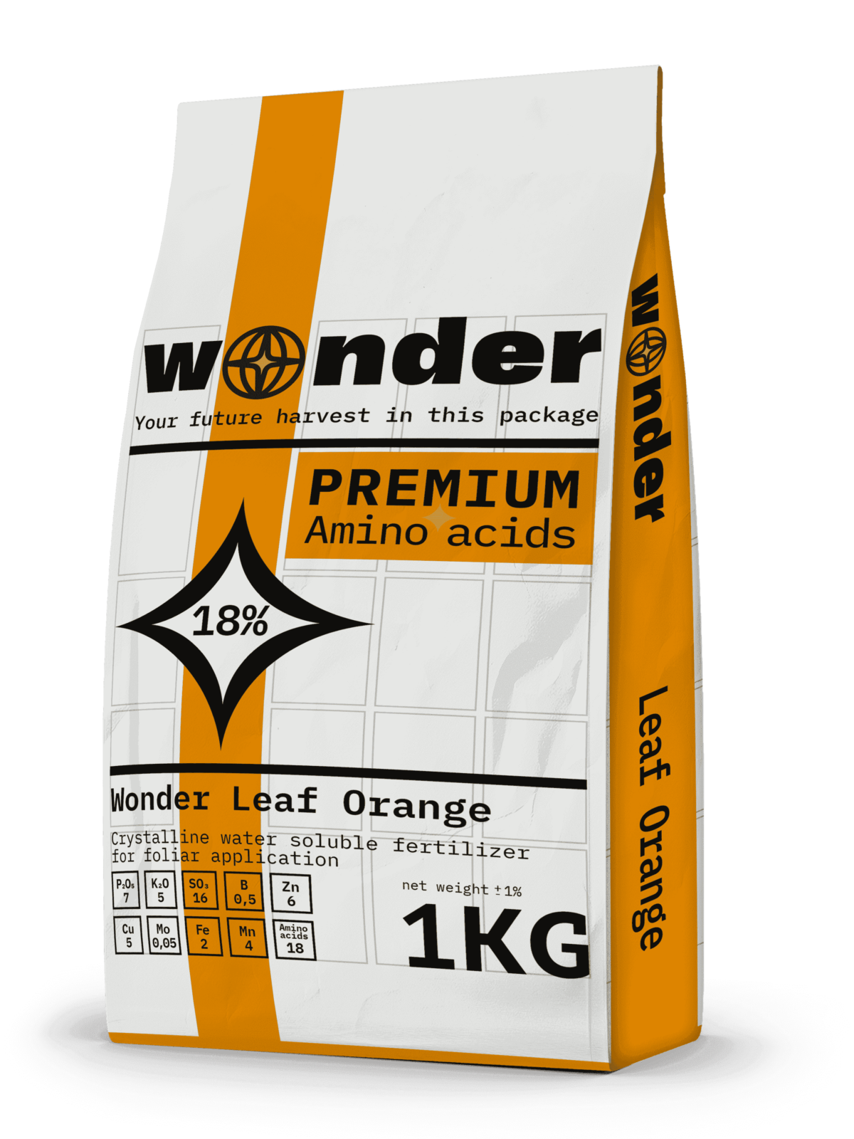 bag of wonder leaf orange fertilizer