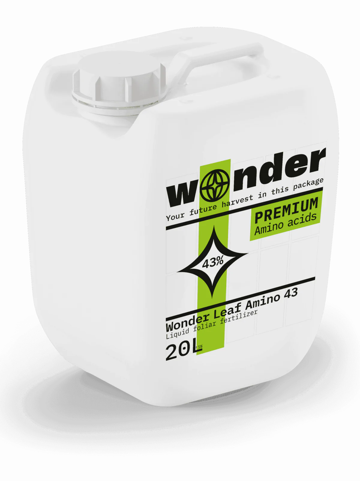 Canister with fertilizer to help overcome the effects of stress factors Wonder Leaf Amino 43