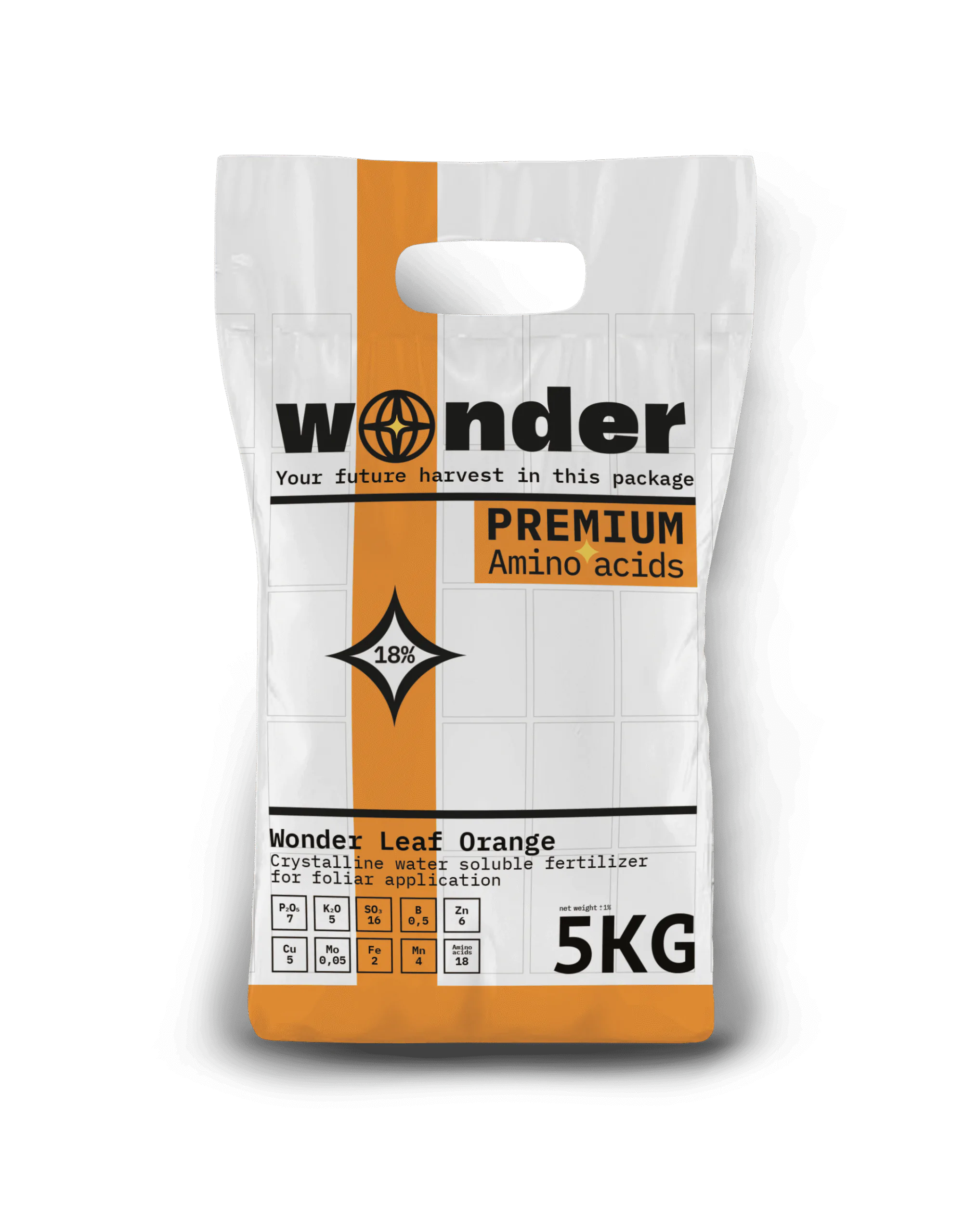 Кристалічне добриво з амінокислотами Wonder Leaf Orange