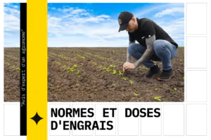 Wonder agronomist sur le terrain. Texte - Taux et doses d'engrais.